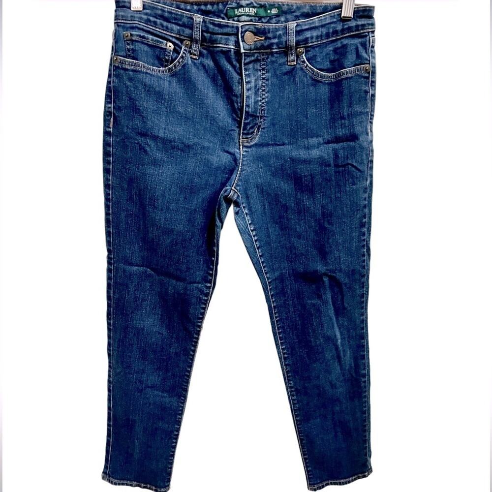 Lauren Ralph Lauren  Straight Ankle Denim Blue Jeans Women's Size 8